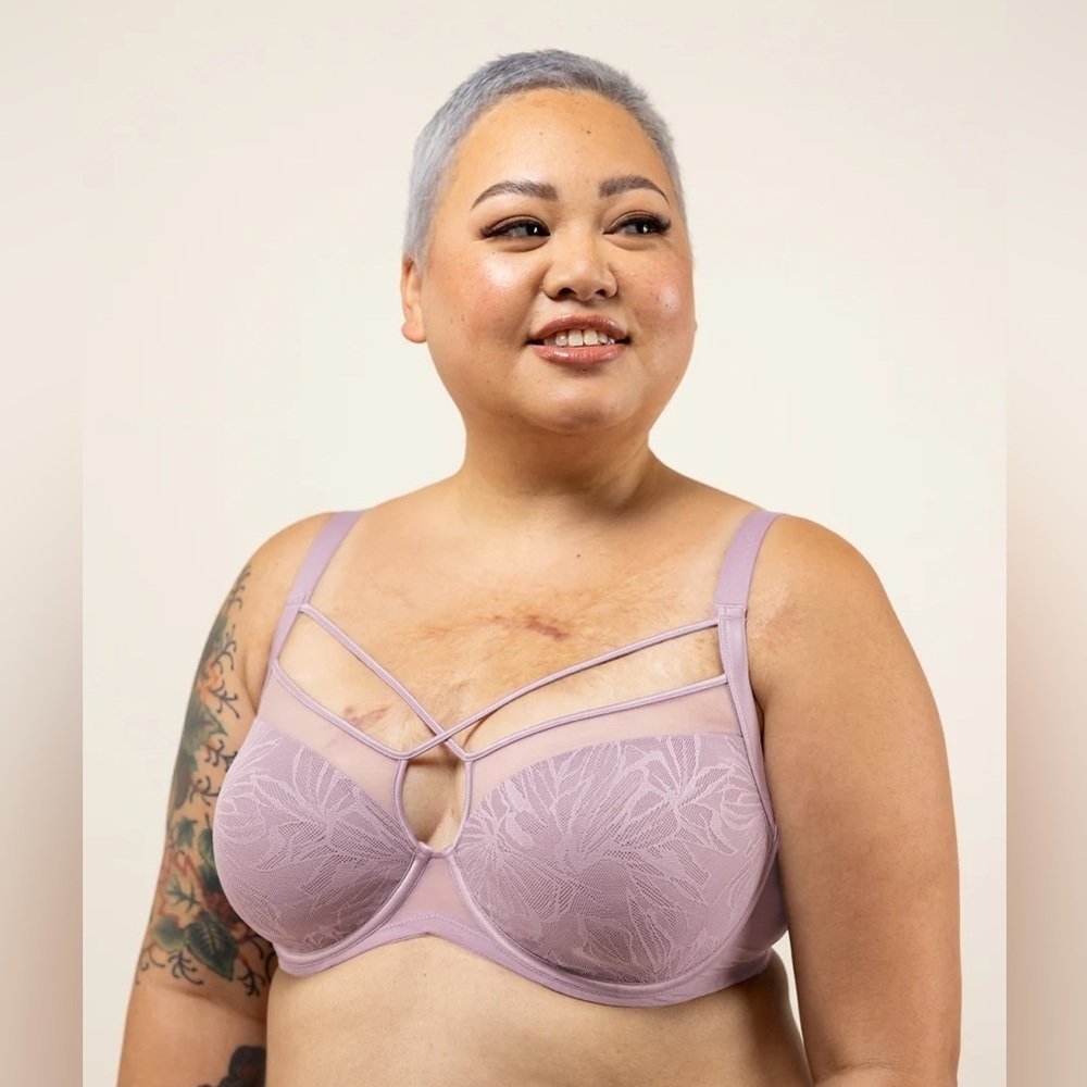 Understance Harper Smooth Lace FlexWire Strappy Soft Cup Bra, Size 38 DDD